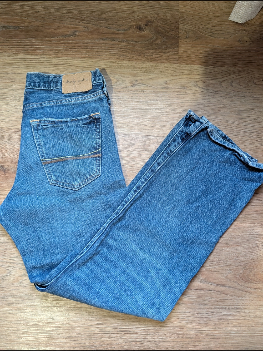 Abercrombie & Fitch Kids Medium Blue Denim Jeans - Straight Leg